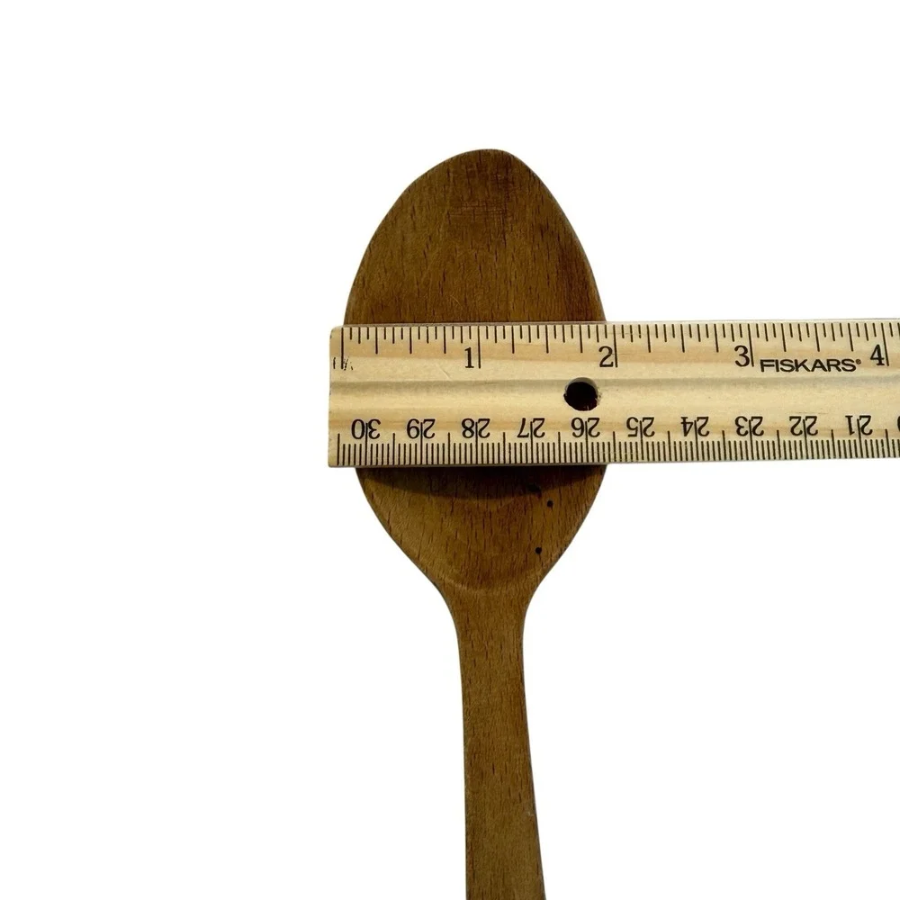 VTG‎ Wooden Spoon Set of 4 Multiple Farmhouse Kitchen Primitive Cooking Utensils